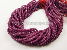 Natural Ruby Faceted Coin Beads